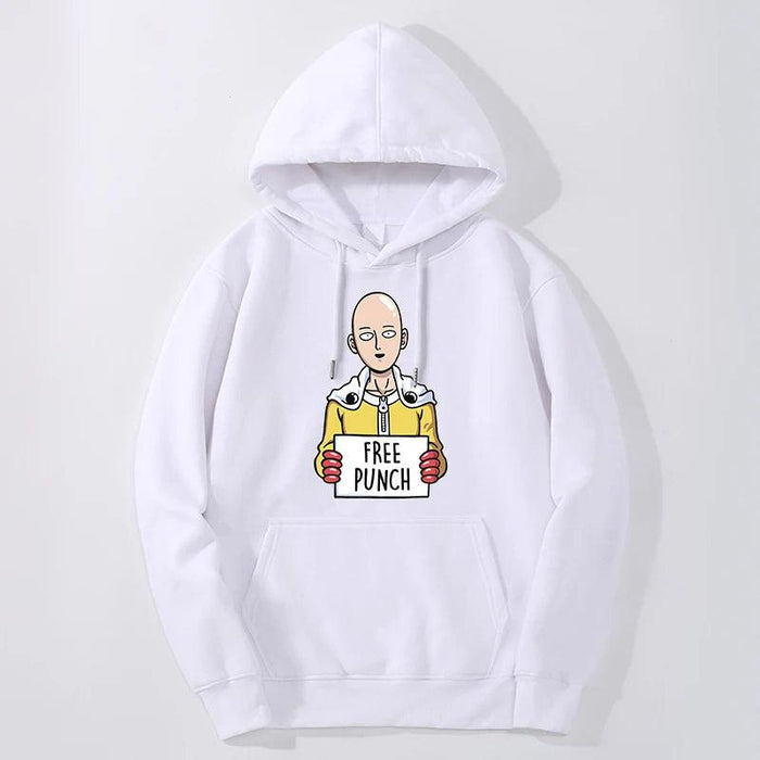 Sweat One Punch Man - Free Punch-Manga Shop-Blanc-XS-Manga Shop