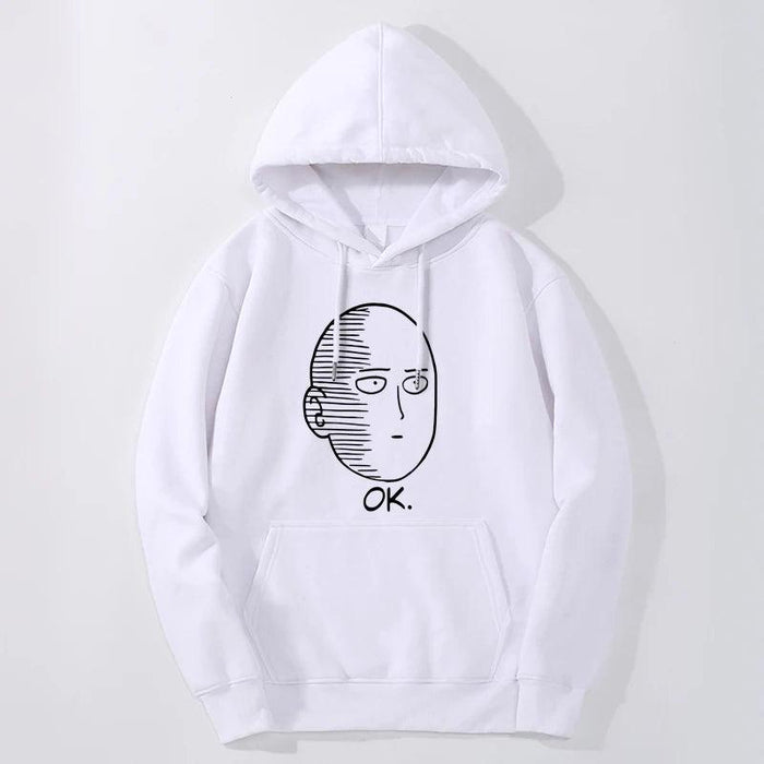 Sweat One Punch Man - Saitama Ok-Manga Shop-Blanc-XS-Manga Shop