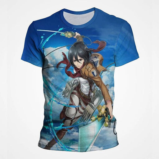 T-Shirt Attaque des Titans - Blue Mikasa-Manga Shop-Manga Shop