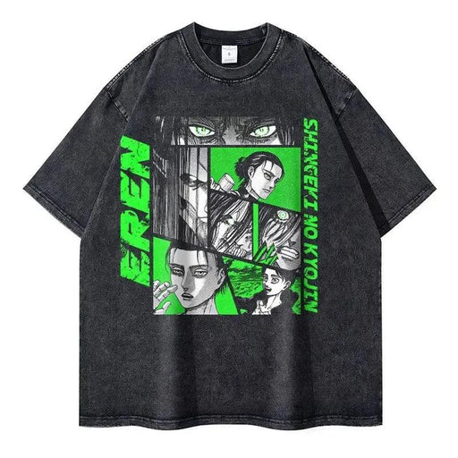 T-Shirt Attaque des Titans - Eren Vintage-Manga Shop-Manga Shop