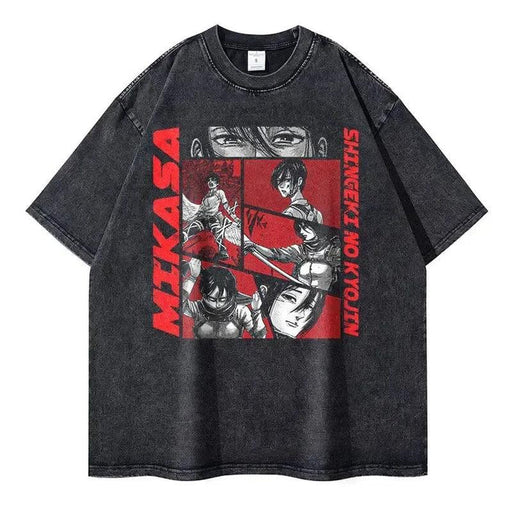 T-Shirt Attaque des Titans - Mikasa Vintage-Manga Shop-Manga Shop