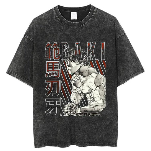T-Shirt Baki - Harajuku-Manga Shop-Manga Shop