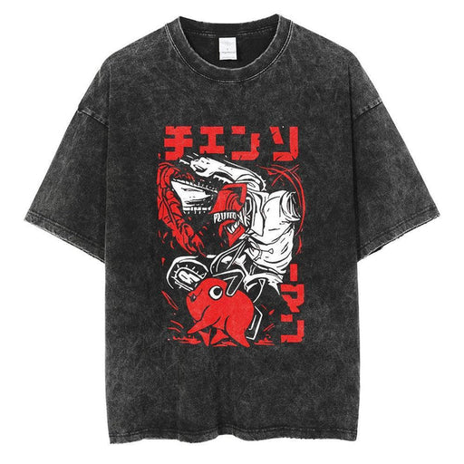 T-Shirt Chainsaw Man - Vintage-Manga Shop-Manga Shop
