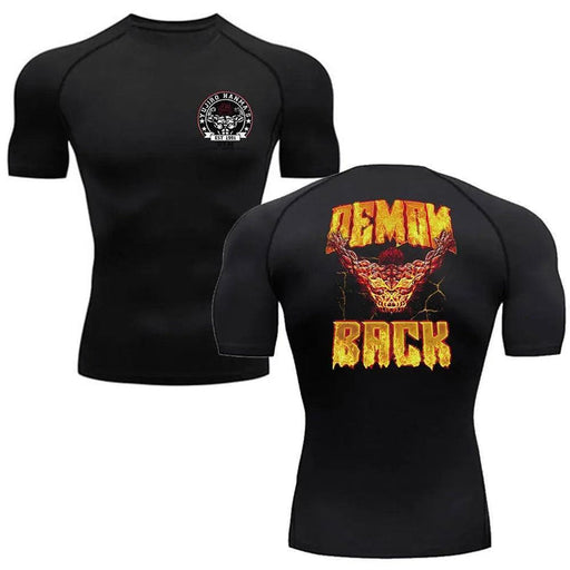 T-Shirt de Compression - Baki Demon Back-MANGA SHOP-Manga Shop