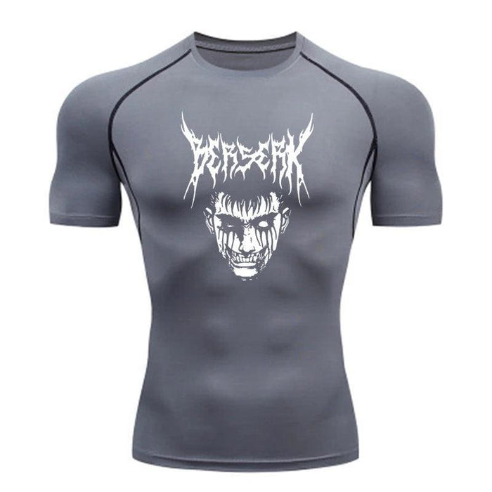 T-Shirt de Compression - Berserk Folie-MANGA SHOP-Gris/Blanc-XS-Manga Shop