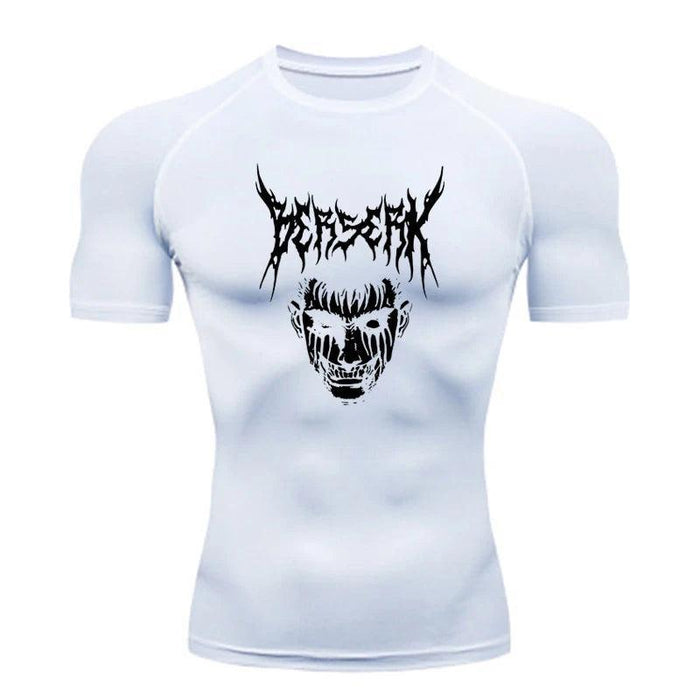T-Shirt de Compression - Berserk Folie-MANGA SHOP-Blanc-XS-Manga Shop