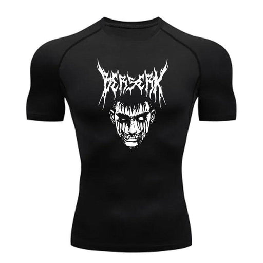 T-Shirt de Compression - Berserk Folie-MANGA SHOP-Noir-XS-Manga Shop