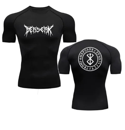 T-Shirt de Compression - Berserk Logo-Manga Shop-Noir/Blanc-XS-Manga Shop