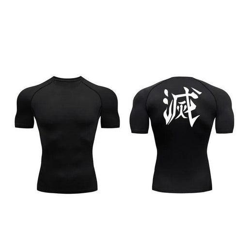T-Shirt de Compression - Demon Slayer-MANGA SHOP-Noir-XS-Manga Shop