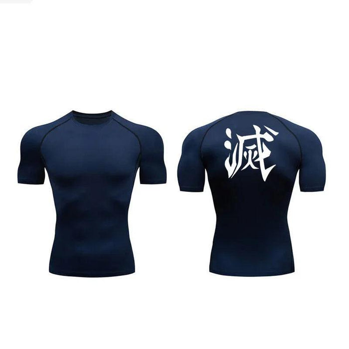 T-Shirt de Compression - Demon Slayer-MANGA SHOP-Marine-XS-Manga Shop