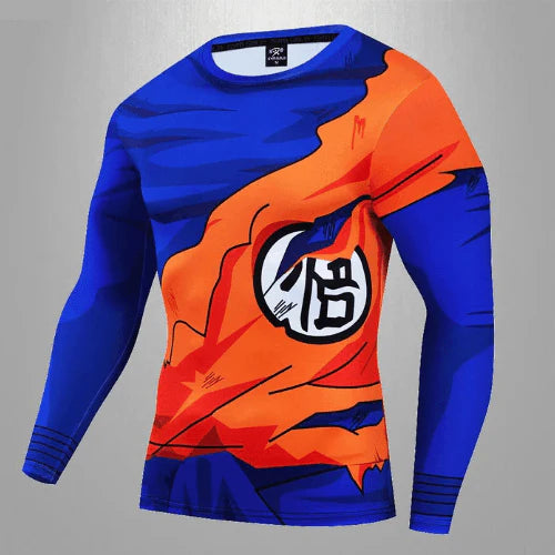 T-Shirt de Compression - Dragon Ball Goku Fight-MANGA SHOP-Manches longues-XS-Manga Shop