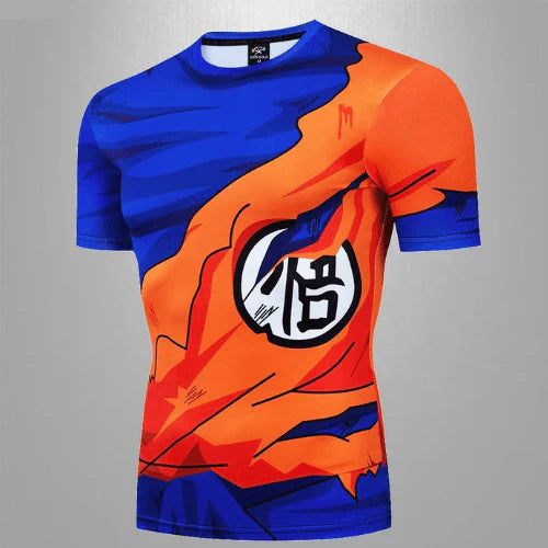 T-Shirt de Compression - Dragon Ball Goku Fight-MANGA SHOP-Manches courtes-XS-Manga Shop