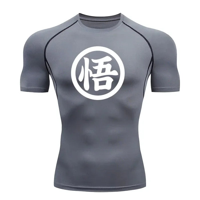 T-Shirt de Compression - Dragon Ball Z-Manga Shop-Gris-XS-Manga Shop