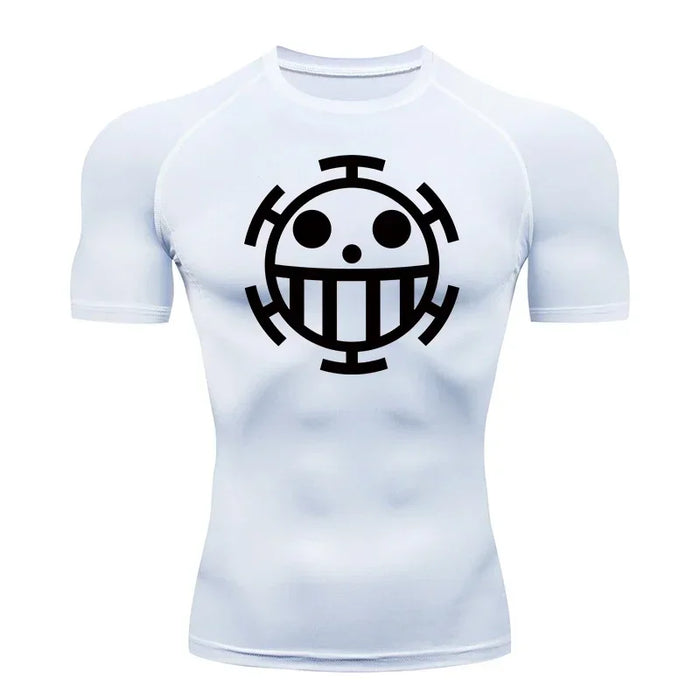 T-Shirt de Compression - Jolly Roger-Manga Shop-Blanc-XS-Manga Shop