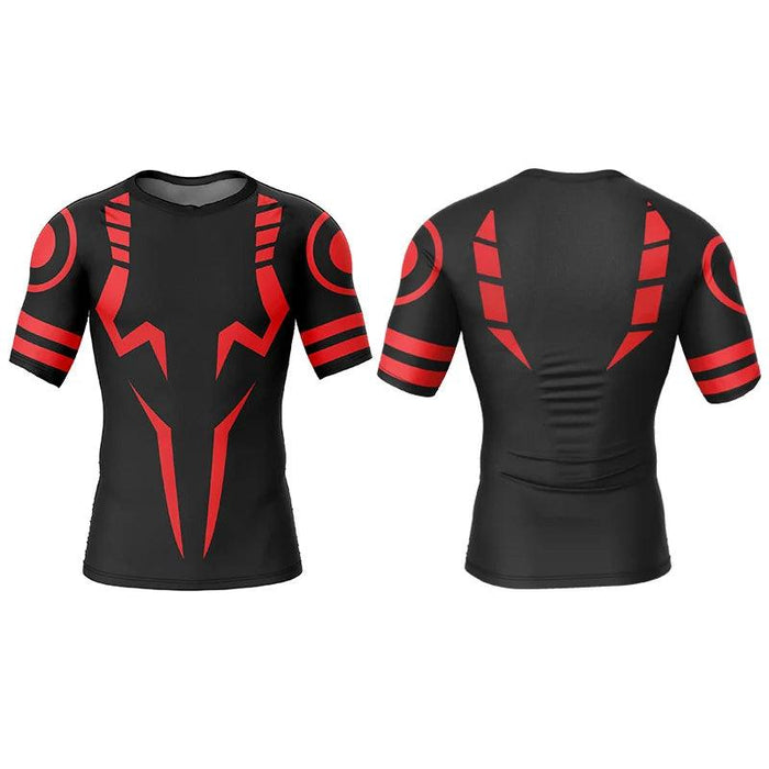 T-Shirt de Compression - Jujutsu Kaisen-MANGA SHOP-XS-Noir/Rouge-Manga Shop