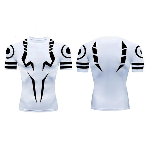 T-Shirt de Compression - Jujutsu Kaisen-MANGA SHOP-XS-Blanc/Noir-Manga Shop