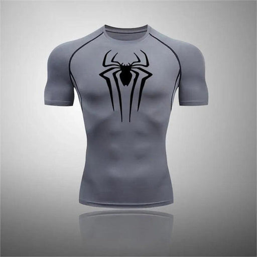 T-Shirt de Compression - l'Homme Araignée-MANGA SHOP-Gris-XS-Manga Shop