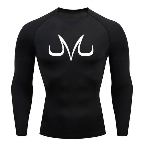 T-Shirt de Compression - Majin Vegeta Manche Longue-Manga Shop-Noir-XS-Manga Shop