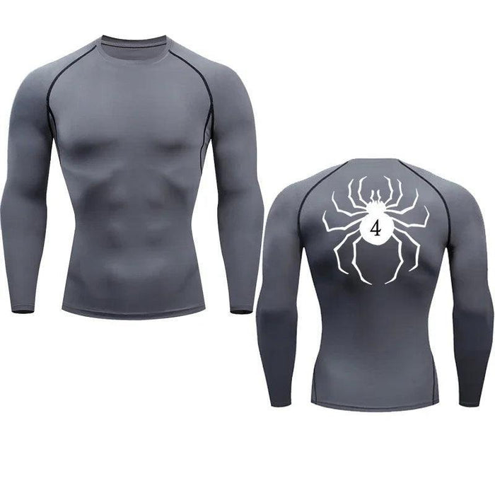 T-Shirt de Compression Manche Longue - Hunter x Hunter-MANGA SHOP-Gris/Blanc-XS-Manga Shop