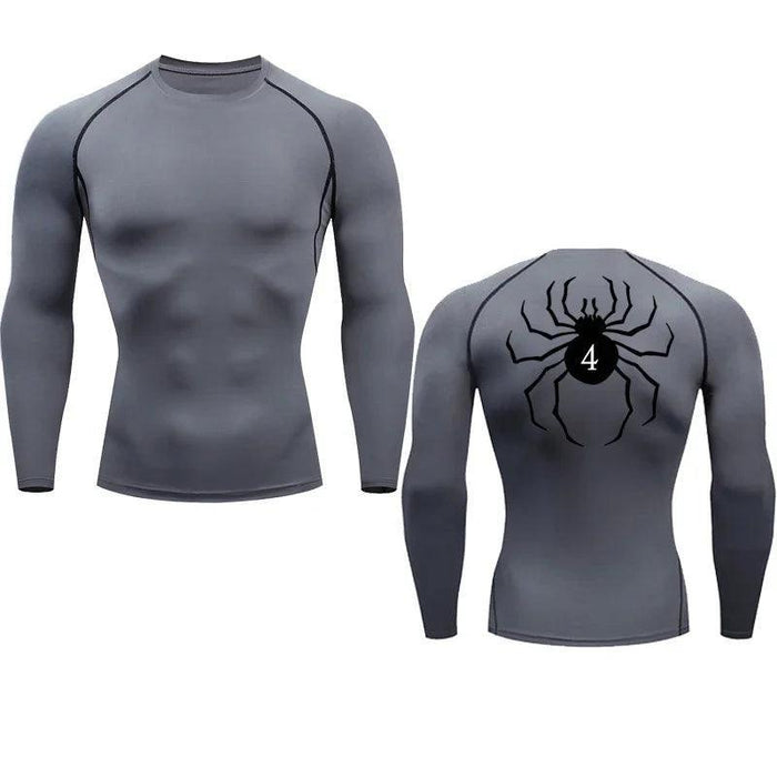 T-Shirt de Compression Manche Longue - Hunter x Hunter-MANGA SHOP-Gris/Noir-XS-Manga Shop