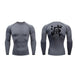 T-Shirt de Compression Manches Longues - Demon Slayer-MANGA SHOP-Gris/Noir-XS-Manga Shop