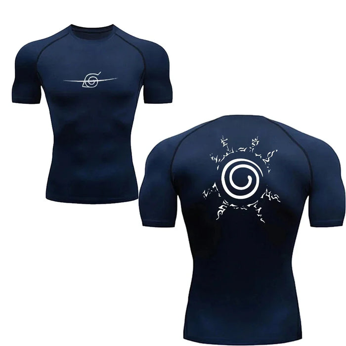 T-Shirt de Compression - Naruto Konoha "Déserteur"-Manga Shop-Marine-XS-Manga Shop