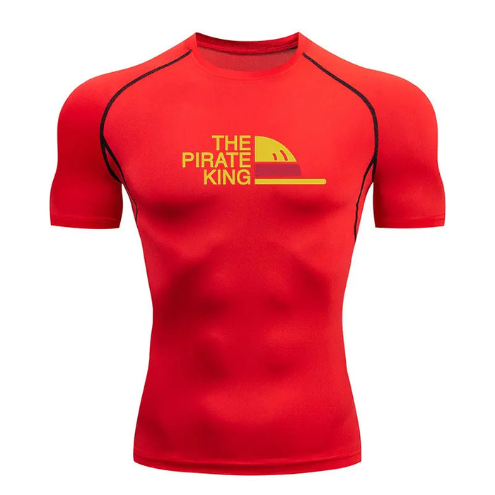 T-Shirt de Compression - One Piece Pirate King-Manga Shop-Rouge-XS-Manga Shop