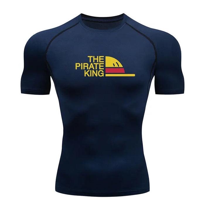 T-Shirt de Compression - One Piece Pirate King-Manga Shop-Marine-XS-Manga Shop