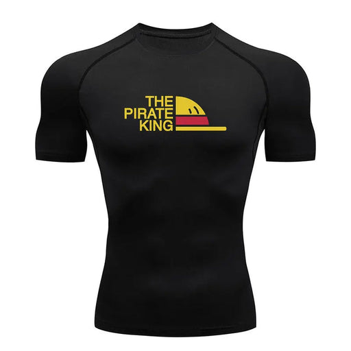 T-Shirt de Compression - One Piece Pirate King-Manga Shop-Noir-XS-Manga Shop
