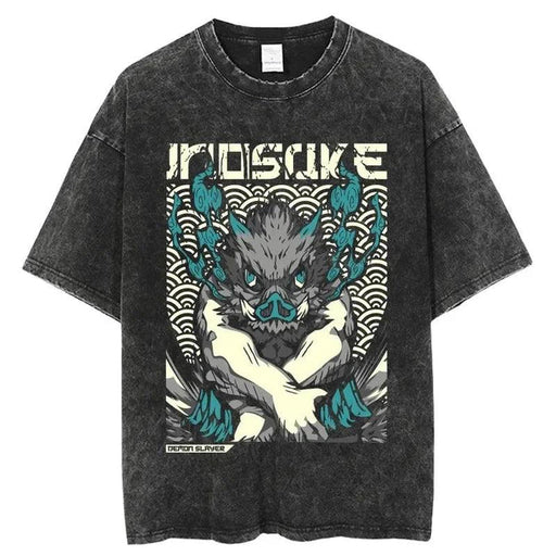 T-Shirt Demon Slayer - Inosuke Vintage-Manga Shop-Manga Shop