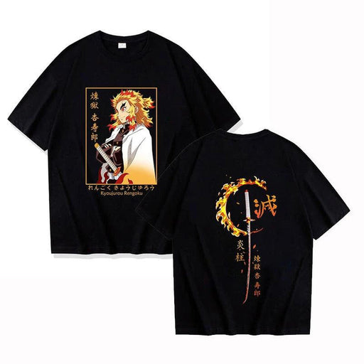T-Shirt Demon Slayer - Kyōjurō Rengoku-Manga Shop-Noir-XS-Manga Shop
