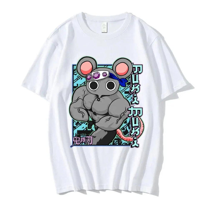 T-Shirt Demon Slayer - Muki Muki Gym-Manga Shop-Blanc-XS-Manga Shop
