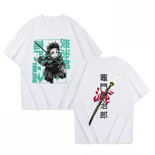 T-Shirt Demon Slayer - Tanjiro Kamado-Manga Shop-Blanc-XS-Manga Shop