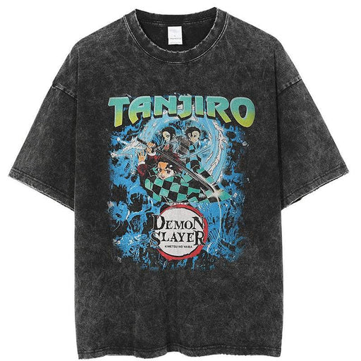 T-Shirt Demon Slayer - Tanjiro Vintage-Manga Shop-Manga Shop