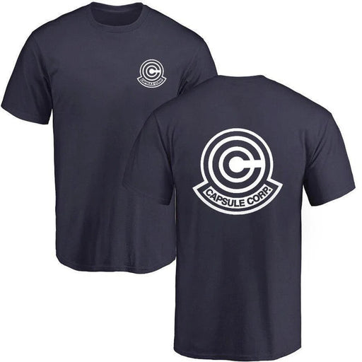 T-Shirt Dragon Ball Z - Capsule Logo-Manga Shop-Marine-XS-Manga Shop