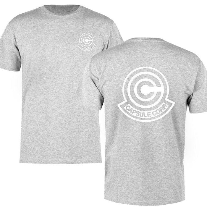T-Shirt Dragon Ball Z - Capsule Logo-Manga Shop-Gris-XS-Manga Shop
