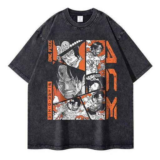 T-Shirt One Piece - Portgas D. Ace Imprimé-Manga Shop-Manga Shop