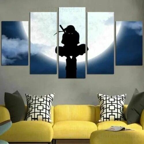 Tableau Naruto - Itachi Uchiha Shinobi Moon 5 Pieces-Manga Shop-Manga Shop