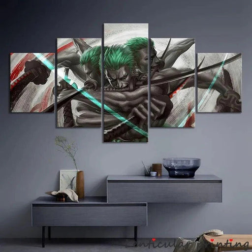 Tableau One Piece - Roronoa Zoro Battle 5 Pieces-Manga Shop-Manga Shop