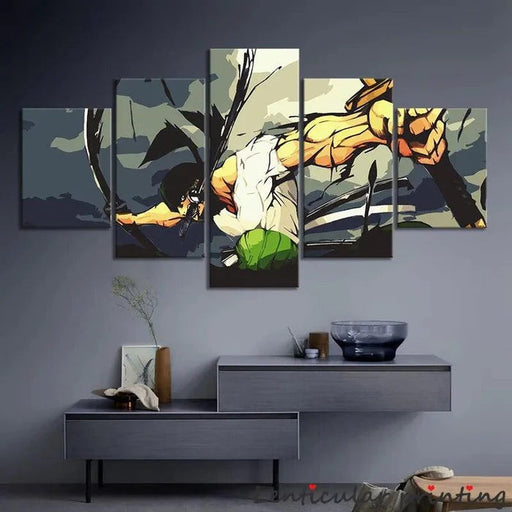 Tableau One Piece - Roronoa Zoro Moon 5 Pieces-Manga Shop-Manga Shop