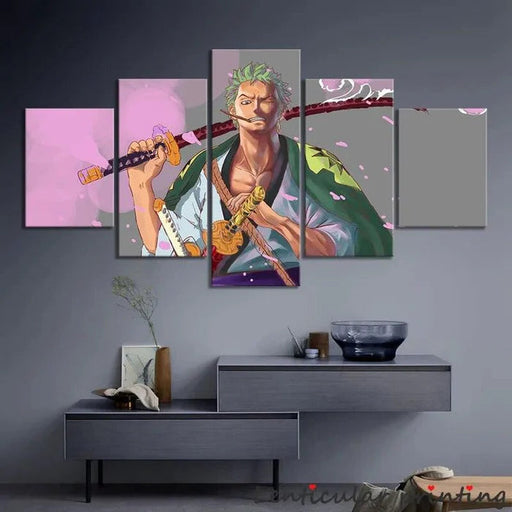 Tableau One Piece Roronoa - Zoro Rose 5 Pieces-Manga Shop-Manga Shop